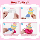 9pcs Colorful Honeycomb Birthday Table Centerpieces Decor