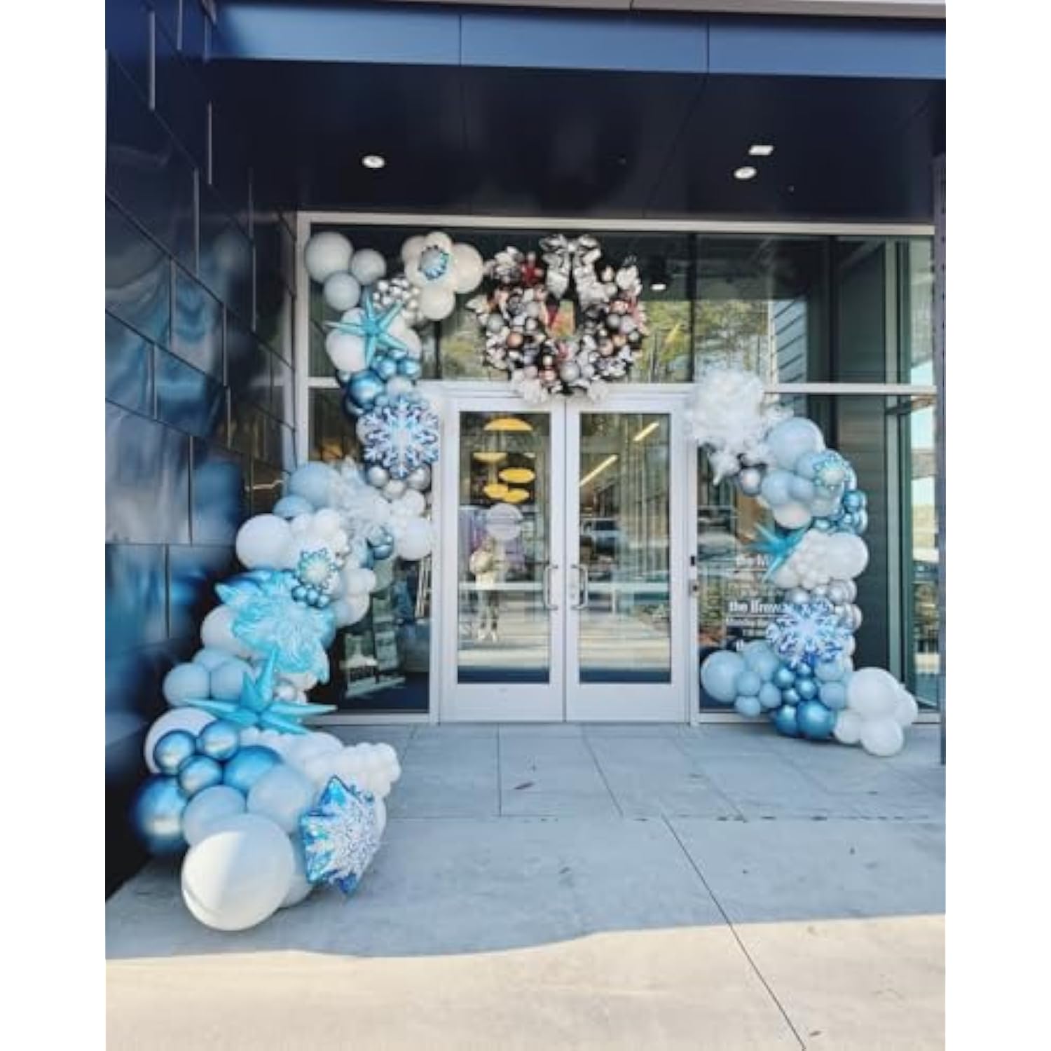 Blue & Silver Balloon Garland Kit: 124-Piece Party Arch