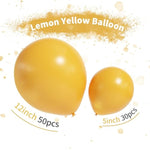 Yellow Balloons Different Sizes Matte Yellow Balloons 12 Inch 5 Inch 80 Pcs Lemon Yellow Latex Party Balloon Garland For Birthday Baby Shower Honey Bee Party Decorations