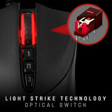 Sp30 Ergonomic Optical Switch Gaming Mouse - Fastest Mouse Switch In Gaming - Enthusiast Grade Sensor - 8 Programmable Buttons - Non-Slip Rubberized Black
