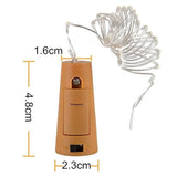 Wine Bottle Cork Lights, 20 Pack 20 Led Cool White Cork Shape Silver Copper Wire Led Starry Fairy Mini String Lights For