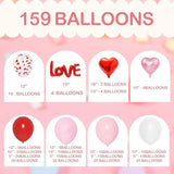 260Pcs Valentines Day Balloon Arch Kit, Galentines Love Balloon Garlan