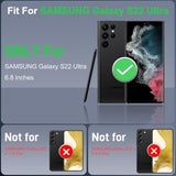 For Samsung Galaxy S22 Ultra Case, With [2 Pack] Hd Screen Protector, [Military-Grade] Shockproof Dust/Drop Proof 3-Layer Full Body Protection Heavy Duty Case For Galaxy S22 Ultra, Black