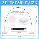 Adjustable 10×9ft Balloon Arch Stand — Party Frame with Base & Pumps