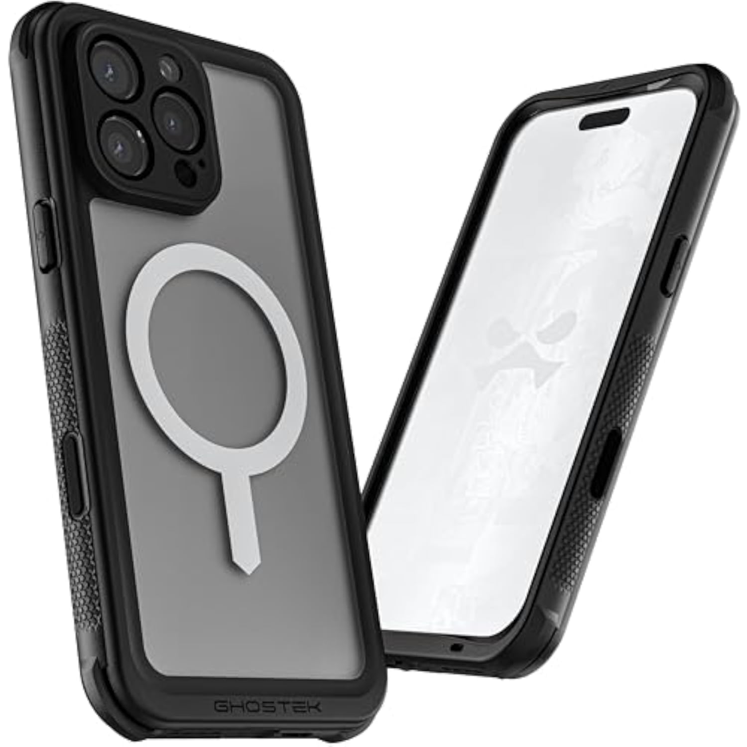Nautical Waterproof Case for Apple iPhone 16 Pro Max with Holster Belt Clip, Clear Screen and Camera Protector, MagSafe Compatible, Rugged Heavy Duty Cover for 6.9 Inch iPhone