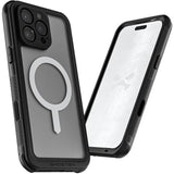 Nautical Waterproof Case for Apple iPhone 16 Pro Max with Holster Belt Clip, Clear Screen and Camera Protector, MagSafe Compatible, Rugged Heavy Duty Cover for 6.9 Inch iPhone