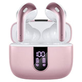 Bluetooth Earbuds, 60H Playback, LED Display, Wireless Charging, IPX5, Mic