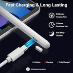 Stylus Pen For Ipad, Active Pencil With Quick Charge, Palm Rejection Tilt Sensor, Magnetic Pen Compatible With 2018-2025 Ipad Pro 13 M4 /11"/12.9"/10/9/8/7/6,Ipad Mini 5/6,Ipad Air3/4/5/M2/M3