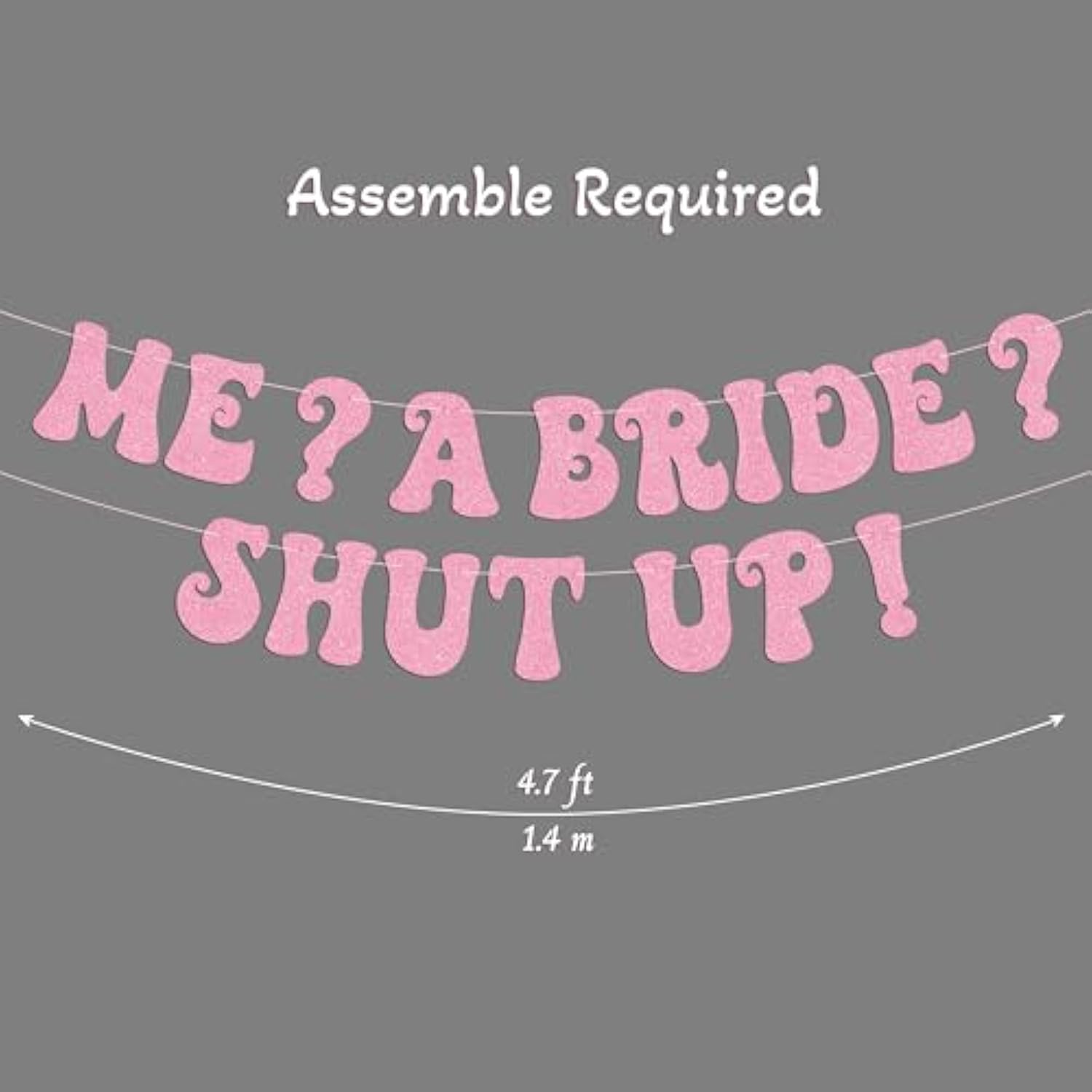 Princess Bachelorette Banner Me A Bride Shut Up Rose Gold Party Decoration