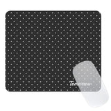 Cute Fashion Polka Dot Mouse Pad, Waterproof Aesthetics Dots Mouse Mat Design,Non-Slip Rubber Base Computer Simple Funny Mousepad,Wave Point Small Mouse Pad Desk Accessories,Black