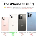 Compatible With 13 Case 6.1, Slim Liquid Silicone 3 Layers Full Covered Soft Gel Rubber Case Cover 6.1 Inch-Blue