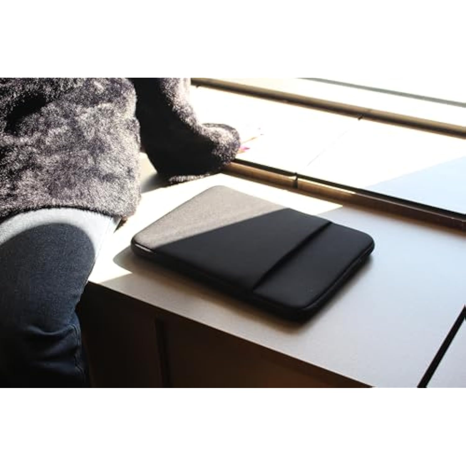 13-Inch Laptop Sleeve Case For 2024-2017 Microsoft Surface Laptop 7/6/5/4/3/2/1 With 2 Pockets Carrying Case Bag Backpack Travel Tablet Protective Accessories (Black)