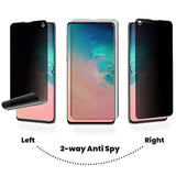 Galaxy S10 Privacy Screen Protector [Case Friendly] Full Adhesive Soft Film Support In-Display Unlock, 2-Way Anti Spy Nano Shield (Not Tempered Glass) For Samsung Galaxy S10 [2-Pack]