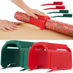 2Pcs Wrapping Paper Roll Cutter Tool Paper Cutter, Wrapping Paper Cutter With 4 Replaceable Blade Set Heavy Duty Paper Cutters For Crafting Classroom Home Birthday Christmas Gift Cutter Green Red