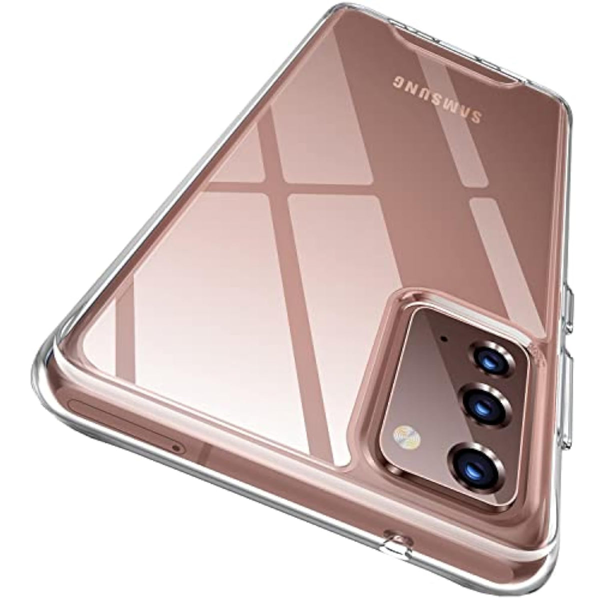 For Samsung Galaxy Note 20 Case, Crystal Clear Shockproof Protective Durable Slim Fit Phone Cover For Galaxy Note 20 5G With Transparent Hard Pc Scratch-Resistant Back & Soft Silicone Edge