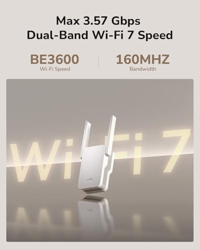 Be3600 Dual Band Wi-Fi 7 Repeater Signal Booster With Gigabit Ethernet Port, Access Point, App Setup, Mesh And App Support, Re3600