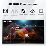 65 Inch Smart Board,4K Touch Screen Interactive Whiteboard, All-In-One Smart Digital Whiteboard For Classroom Home And Business Built In Android 14.0 8+128G With Robust App Ecosystem(Board+Wall Mount)