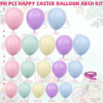 141 Pcs Happy Easter Balloon Arch Kit, Easter Garland Party Supplies Decorations, Spring Bunny Birthday Party Balloon Arch, Color Balloons Arch Kit For Baby Shower Party Supplies