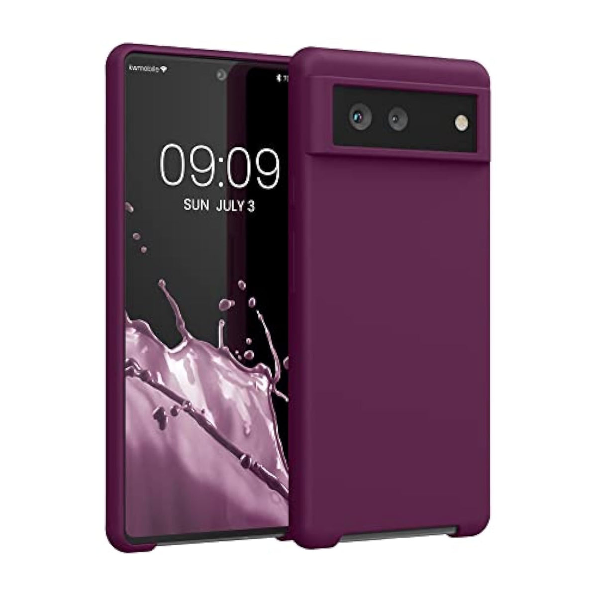 kwmobile Case Compatible with Google Pixel 6 Case - TPU Silicone Phone Cover with Soft Finish - Bordeaux Violet