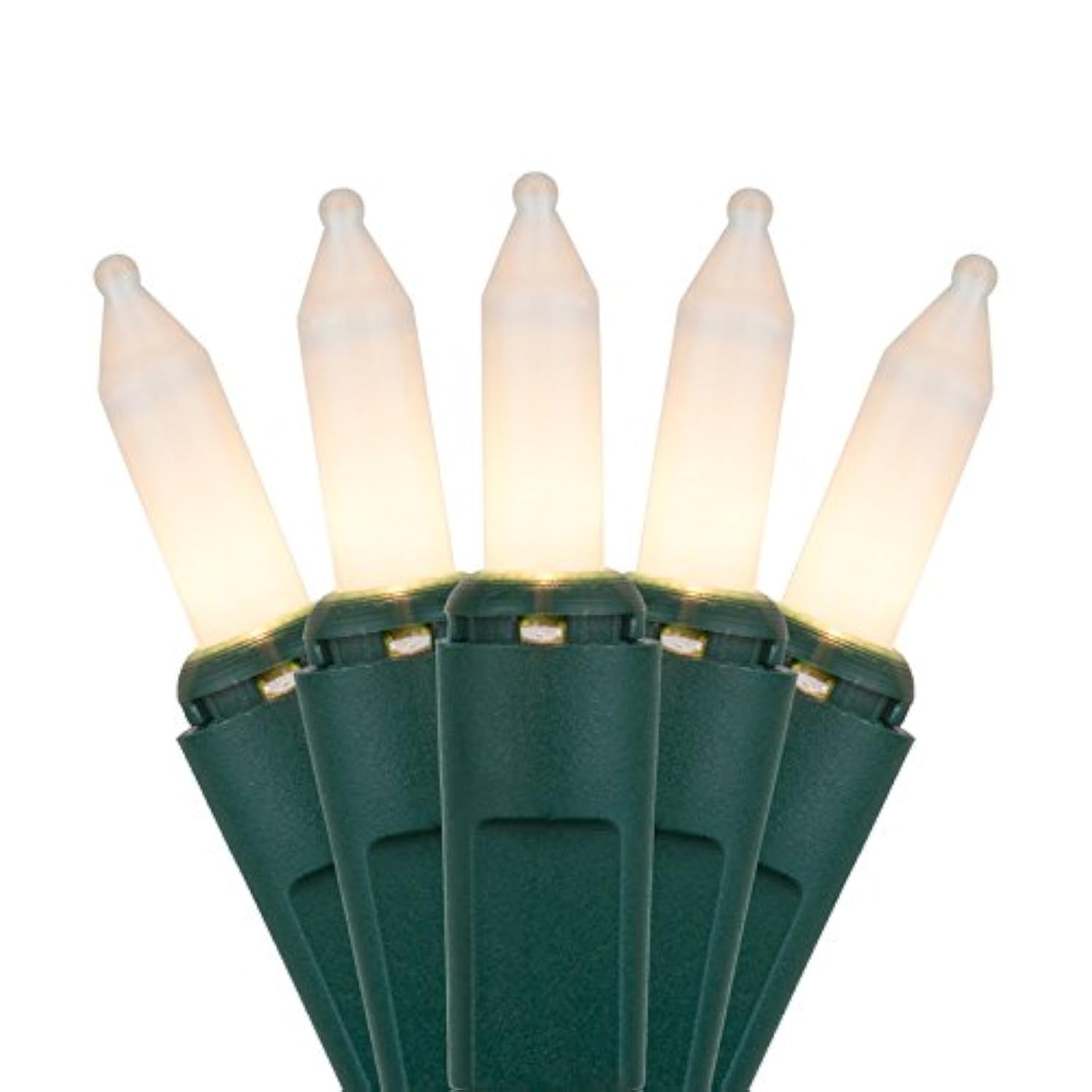 Holiday Pride Frosted White Christmas Lights - 100 Count White Frost Mini Lights On Green Wire (24 Ft) - For Indoor & Ou