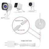2Pack Micro Usb Extension Cable Compatible With Zmodo, Wyze Cam Og, Wyze Cam P