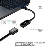 Benfei Mini Displayport To Hdmi Adapter 2 Pack, Mini Dp(Thunderbolt) To Hdmi Converter Gold-Plated Cord Compatible For Pro, Air, Mac Mini, Microsoft Surface Pro 3/4, Etc