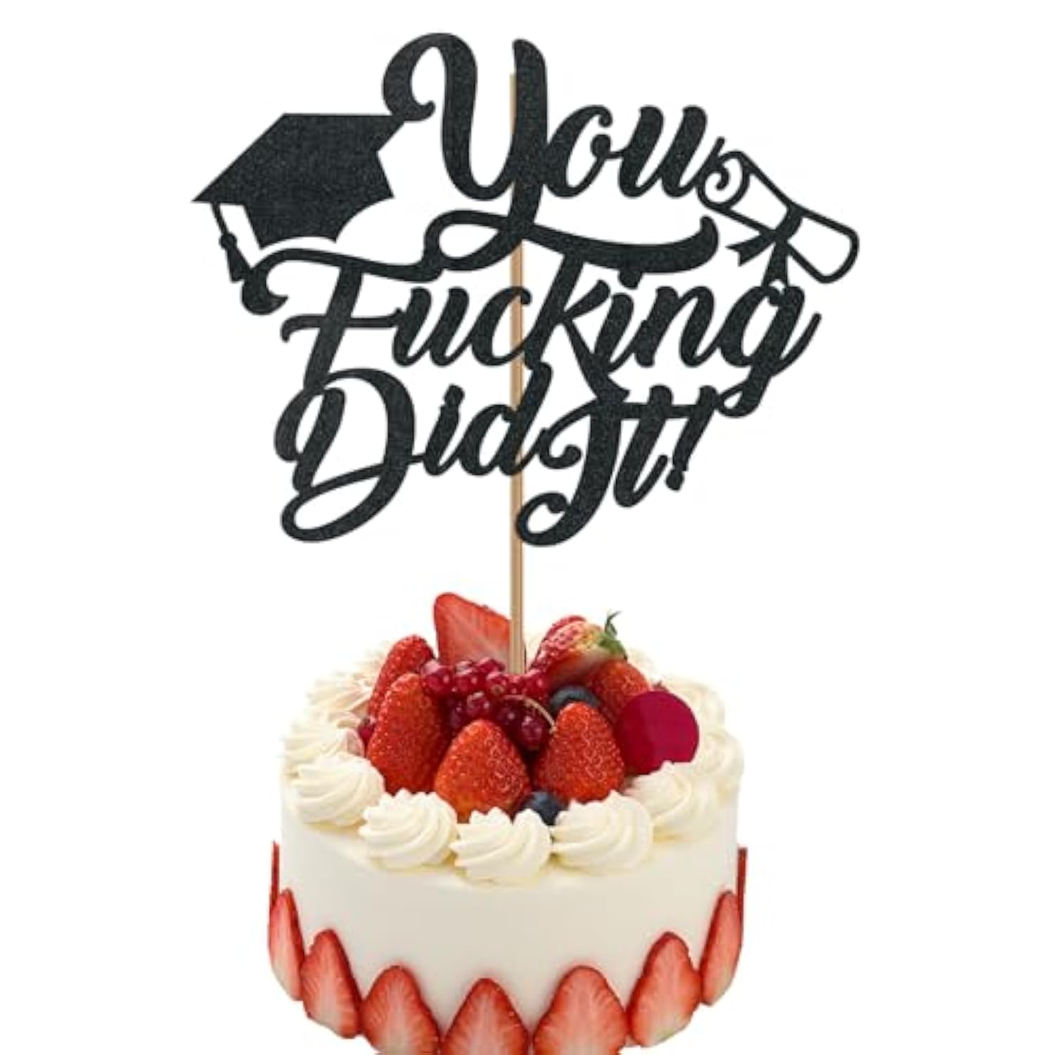 You Did It Cake Topper Graduation 2025 – Funny Graduation Cake Topper For Celebration Party, Congrats Grad Cake Decorations For College, High School, Or Kindergarten Graduations Cake Decor