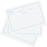 Recipe Cards, 4X6 Recipe Cards For Bridal Shower And Weddings, Double-Sided, 50 Pack, Scribble Design