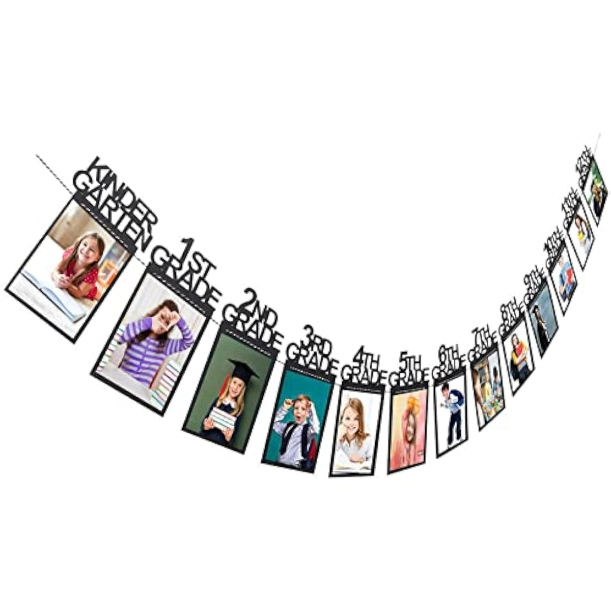 Graduation Photo Banner For Party Decoration, Including Kindergarten To 12Th Grade Picture Banner Middle High School College Graduation Party Supplies