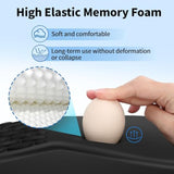 Ergonomic Mouse Pad With Wrist Rest Support, Mousepad With Comfortable Memory Foam Wrist Rest And Nonslip Pu Base For Pain Relief, Computer, Laptop, Office, Home (Black)