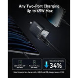 Anker Prime 67W USB C Charger, Anker GaN 3-Port Compact Fast PPS Wall Charger, for MacBook Pro/Air, Pixelbook, iPad Pro, iPhone 16/15/Pro, Galaxy S25/S24, Note20, Pixel, Apple Watch