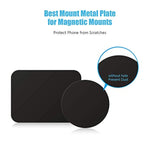 4-Pack Metal Plates with Adhesive for Magnetic Phone Mounts Black