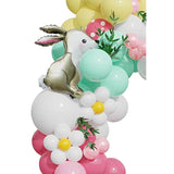 Easter Balloon Garland Arch Kit, 164Pcs Pastel Balloon Arch With Large Bunny Foil Balloon For Easter Party Supplies Spring Birthday Decorations