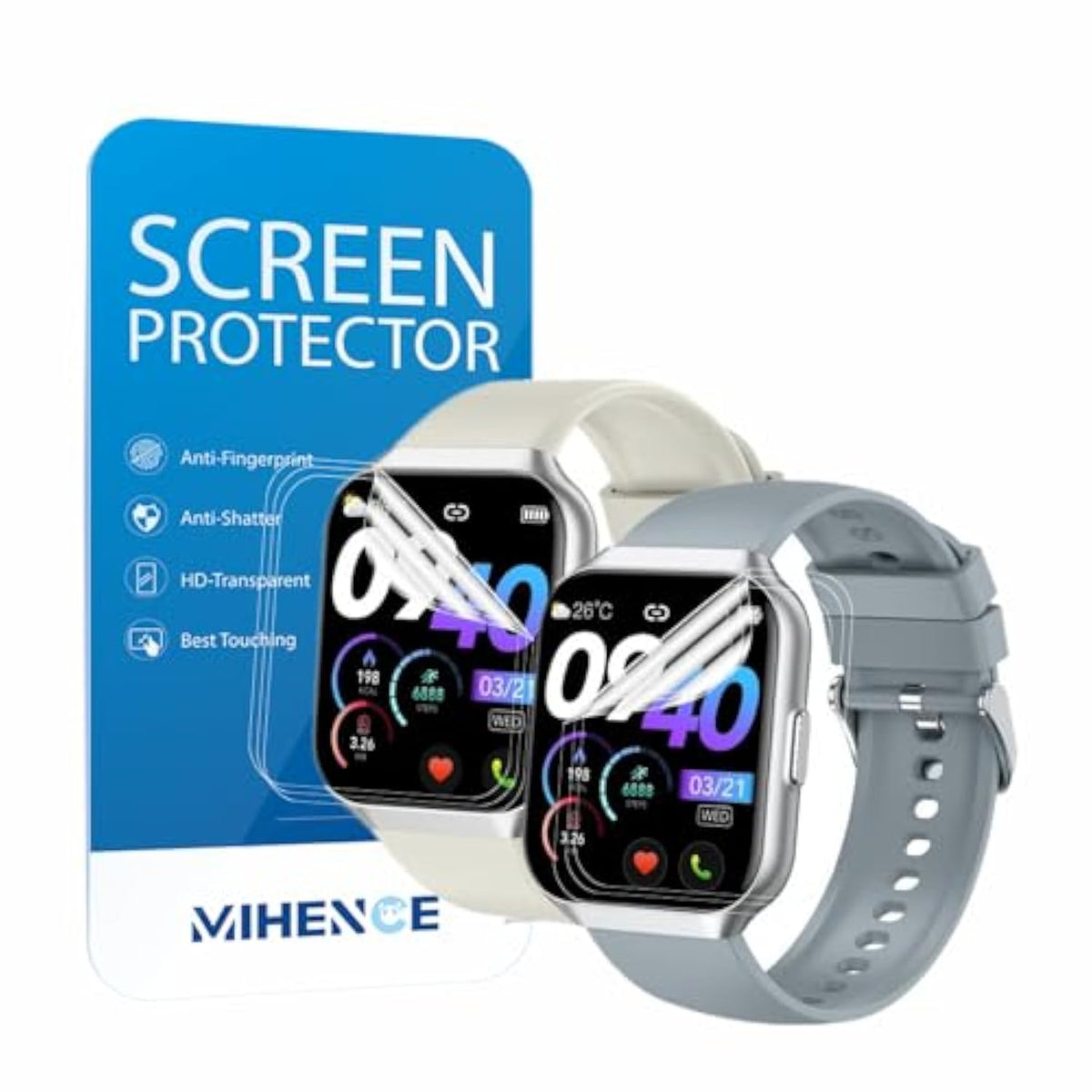 Screen Protector For P99 1.96" Smartwatch, Tpu Hd Protective Film Compatible For Cascho P98 / Togala P99 6 Pcs
