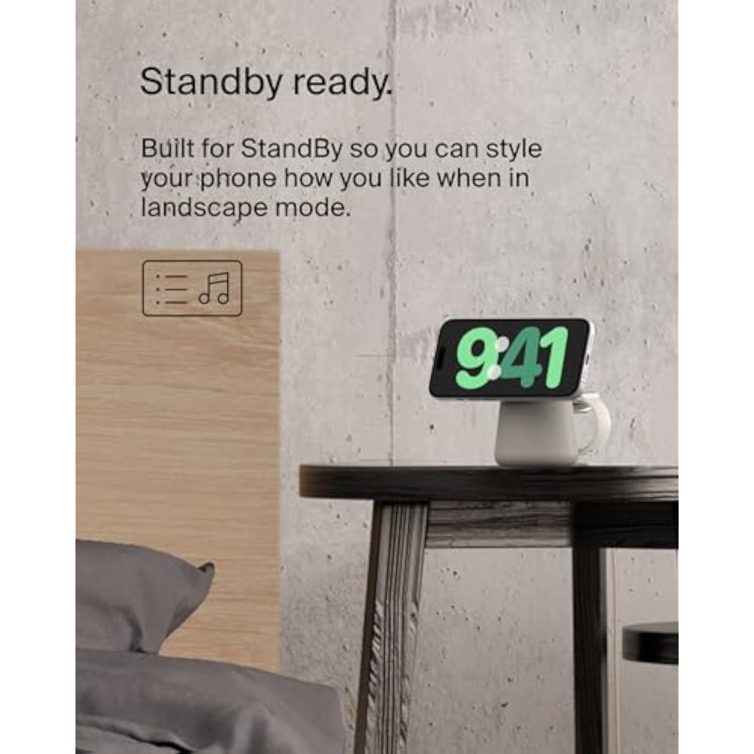 Belkin 2-in-1 MagSafe Wireless Charging Dock 15W Fast Charge iPhone Charger Compatible with iPhone 16, 15, 14, and 13 Series, AirPods, and Other MagSafe Enabled Devices, Includes Power Supply - Sand