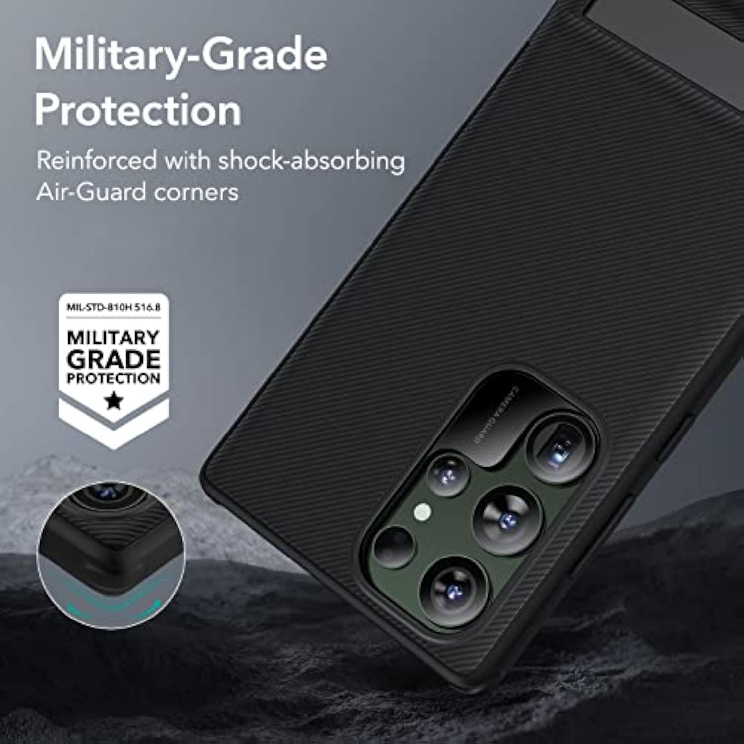 Boost Kickstand Case for Samsung Galaxy S23 Ultra Case, 3 Stand Modes