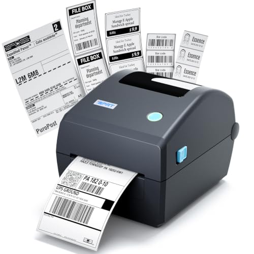 Industrial High-Speed Thermal Printer - 8Ips, 203 Dpi, For Large Warehouses & Logistics, Usb/Ethernet, Supports 4.25" Wide Labels, Perfect For Barcode Shipping & Receipts