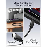 45W Usb C Charger For Steam Deck/Oled, 5Ft Cable Type C Pd 3.0 45 Watt Fast Charging Compatible With Nintendo Switch 2, Switch/Oled, Macbook, Samsung S25 S24 S23 S22, Iphone 16/15, Ipad, Pixel