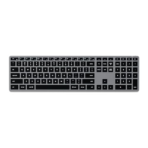 Slim X3 Bluetooth Backlit Keyboard For Mac, Illuminated Keys & Multi-Device Sync, For Macbook Air/Pro M5/M4, Ipad Air/Pro M5/M4/M3, Ipad Mini, Mac Mini, Imac - Space Gray