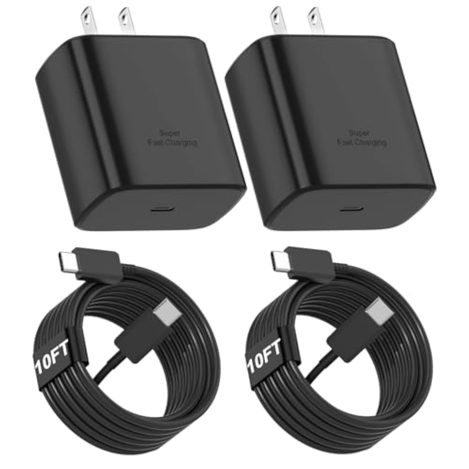 45W Super Fast Charger Type C 10Ft, Usb C Wall Charging And Android Phone Charger Cable For Samsung Galaxy S25/S25 Ultra/S25+/S24 Ultra/S24 Plus/S24+/S23 Ultra/S23+/S22 Ultra/S22 Plus/Note 20,2 Pack