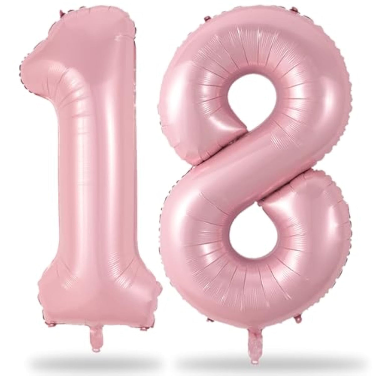 18 Foil Balloon Pastel Pink, 40 Inch Helium Number 1 & 8 Balloon For 18 Year Old Birthday Decorations, Large Self Inflating Mylar 18 Balloon For Girls 18Th Birthday Party Anniversary Decor Supplies