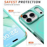 Magnetic For Iphone 17 Pro Max Case-(Compatible With Magsafe) Heavy Duty Protection Phone Case With Camera Control Button With Screen Protector Shockproof Drop-Proof 6.9 Inch (Teal)