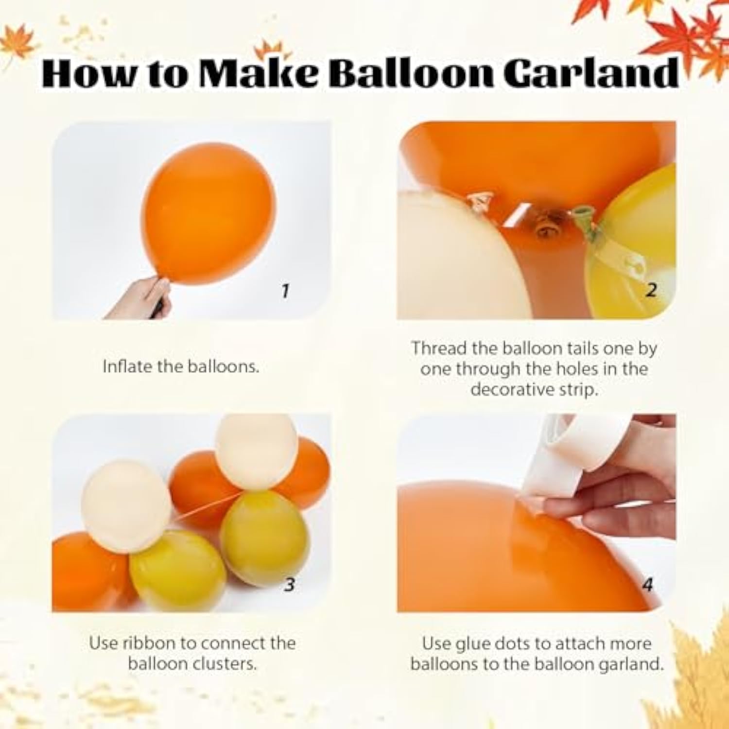 157Pcs Fall Balloon Arch Kit Burgundy Orange Green Yellow for Thanksgiving Baby Shower