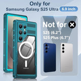 For Samsung Galaxy S25 Ultra Waterproof Case, [Fit For Magsafe] [Ip68 Underwater] [12Ft Military Shockproof], Built-In Screen & Lens Protector, Full Body Protection For S25 Ultra 6.9", Teal