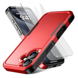 For Iphone 16 Case [Shockproof] [Dropproof] [Heavy Duty Protection] [Pocket-Friendly] Slim & Tough Non-Slip Protective Phone Cover For Iphone16 6.1Inch, Red