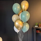Green and Gold Balloon Set 60pcs for Wedding Birthday Baby Shower Parties