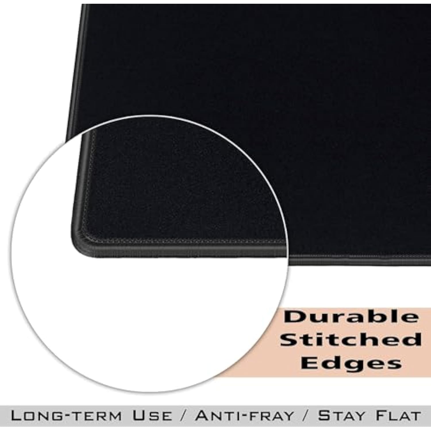 SaiTech IT 50 Pack Mouse Pad with Stitched Edges Non-Slip Rubber Base, Premium-Textured and Waterproof Mousepads Bulk, Mouse Pad for Computers, Laptop (8.66 x 7.1 Inch) - Black