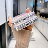 For Iphone 16 Pro Max Bling Liquid Castle Fireworks Case, Cute Luxury Sparkle Flowing Glitter Quicksand Shockproof Protective Case Cover For Girls Women Kids (Pink)