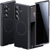 Magnetic For Samsung Galaxy Z Fold 7 Case With Privacy Screen Protector, [Compatible With Magsafe][Anti Spy] Full-Body Protective Slim Phone Case For Galaxy Z Fold 7, Black