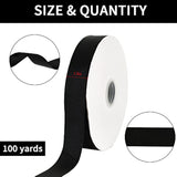 100Yds 1 Inch Grosgrain Ribbon Black Solid Grosgrain Ribbon Roll For G